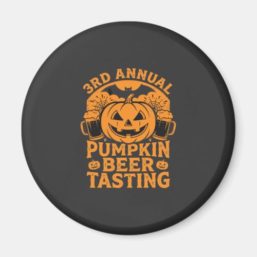 Pumpkin Beer Tasting Halloween Party Design Magnet