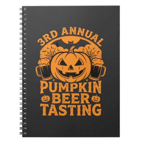 Pumpkin Beer Tasting Halloween Party Design Notebook
