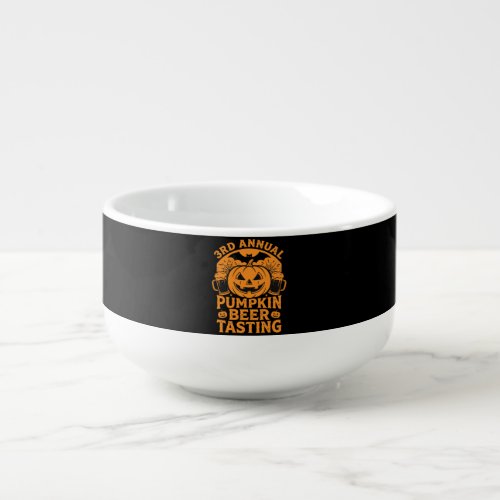Pumpkin Beer Tasting Halloween Party Design Soup Mug