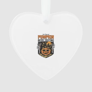 Pumpkin Beer Tasting Vintage Halloween Event Shirt Ornament