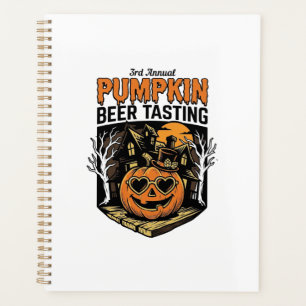 Pumpkin Beer Tasting Vintage Halloween Event Shirt Planner