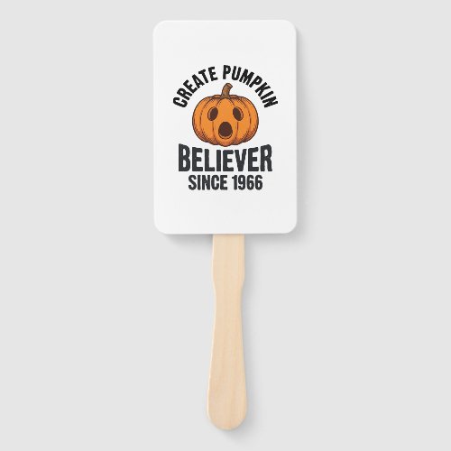 Pumpkin Believer Since 1966 Vintage Halloween Desi Hand Fan