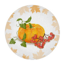 Pumpkin, berries and leaves fall Thanksgiving