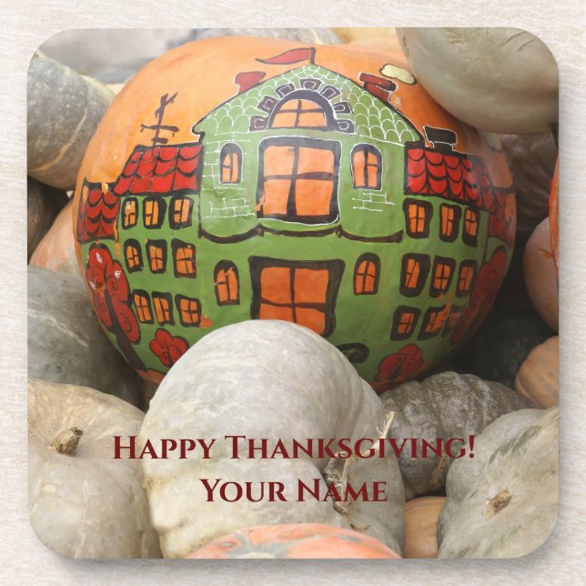Pumpkin Beverage Coaster (Front)