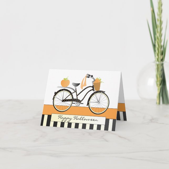 Pumpkin Bicycle Card (Front)