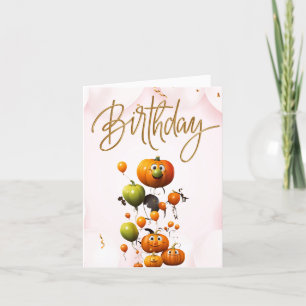 Pumpkin Birthday Delight: Birthday Card