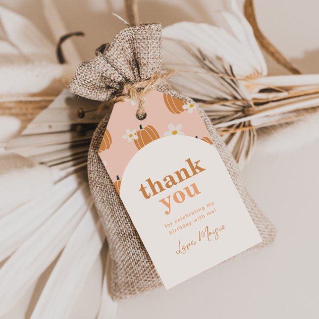 Pumpkin Birthday Favor Tag (Creator Uploaded)