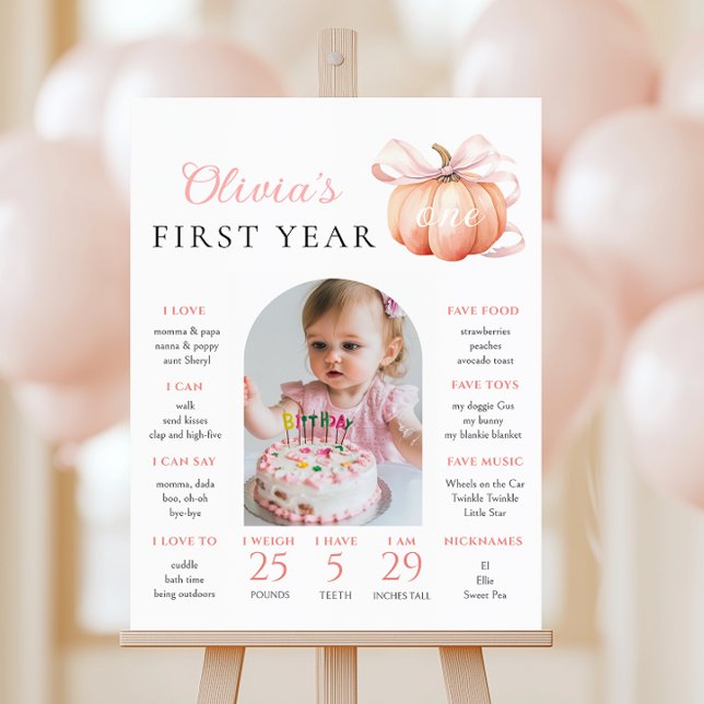Pumpkin Birthday First Year Milestone Foam Board (Creator Uploaded)