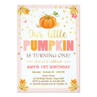 pumpkin birthday invitations