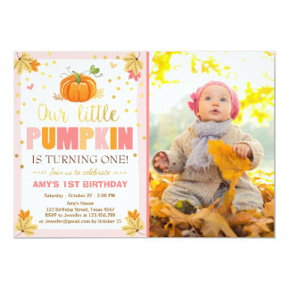 pumpkin birthday invitations