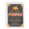 Pumpkin Birthday invitation Pink First Birthday
