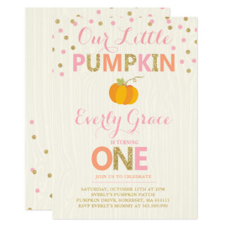 pumpkin birthday invitations