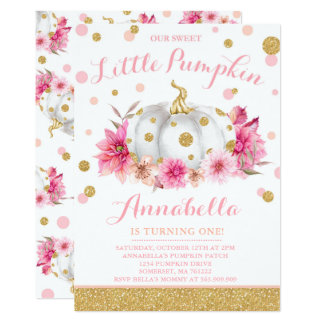 pumpkin birthday invitations