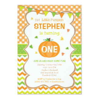 pumpkin birthday invitations