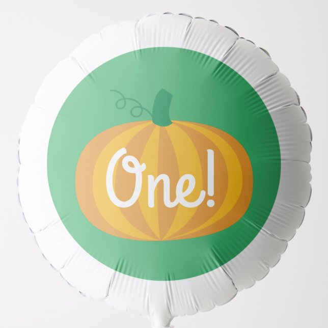 Pumpkin Birthday Party Kids Balloon (Front)