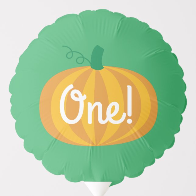 Pumpkin Birthday Party Kids Balloon (Front)