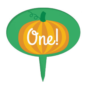 Pumpkin Birthday Party Kids Cake Topper
