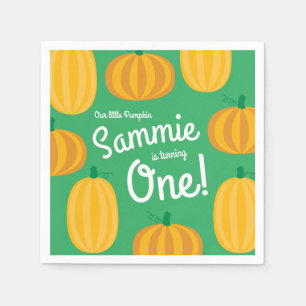 Pumpkin Birthday Party Kids Napkins