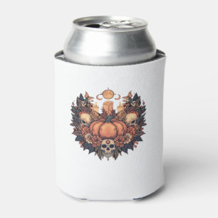 Pumpkin Bloom � Autumn Candlelight and Floral Harm Can Cooler