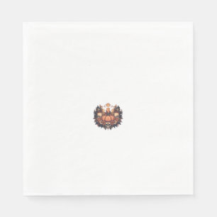 Pumpkin Bloom � Autumn Candlelight and Floral Harm Napkins