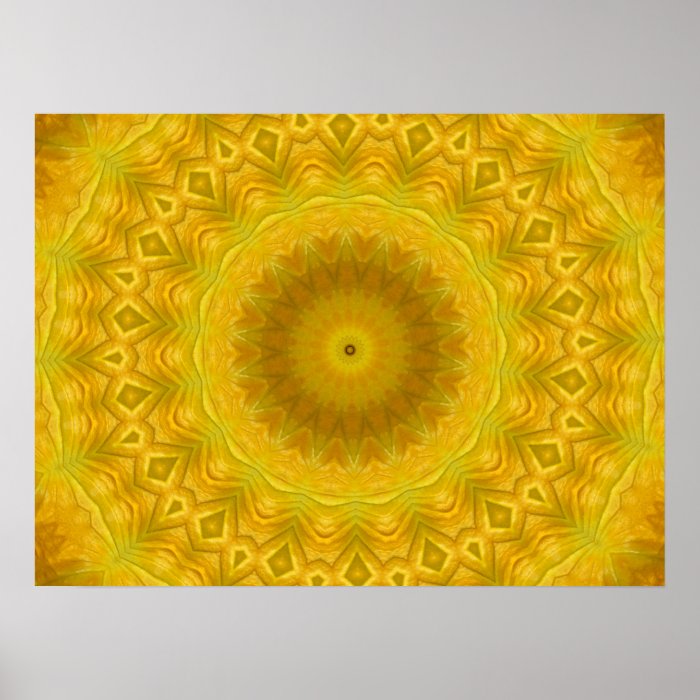 Pumpkin Blossom Kaleidoscope Print