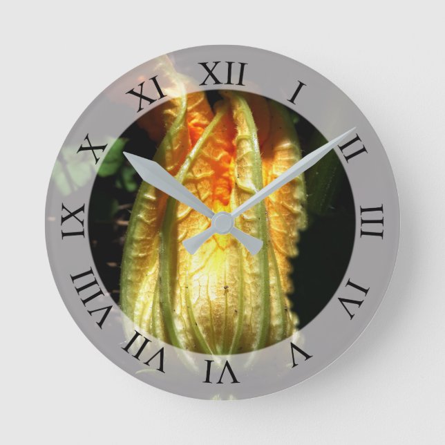 Pumpkin Blossom  Wall Clock (Front)