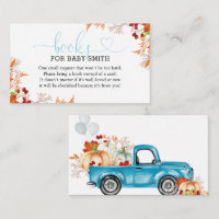 Pumpkin Blue Truck Fall Baby shower Books for Baby