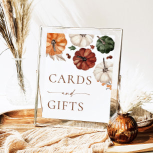 Pumpkin Boho Fall Cards and Gifts Sign