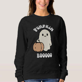 Pumpkin Boo Halloween Ghost Cute Spooky Fall Sweatshirt