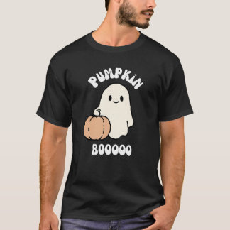 Pumpkin Boo Halloween Ghost Cute Spooky Fall T-Shirt