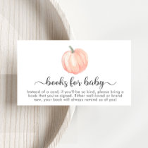 Pumpkin Books For Baby Shower Enclosure Card