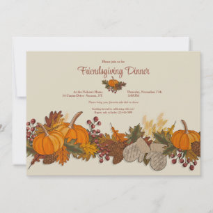 Pumpkin Border Invitation
