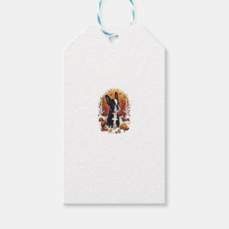 Pumpkin Boston Terrier costume on Boston Terrier H Gift Tags