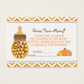 Pumpkin Bottle Baby Shower Guessing Game (Front)