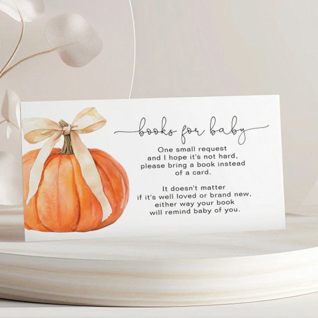 Pumpkin Bow Books for Baby Card  (Creator Uploaded)