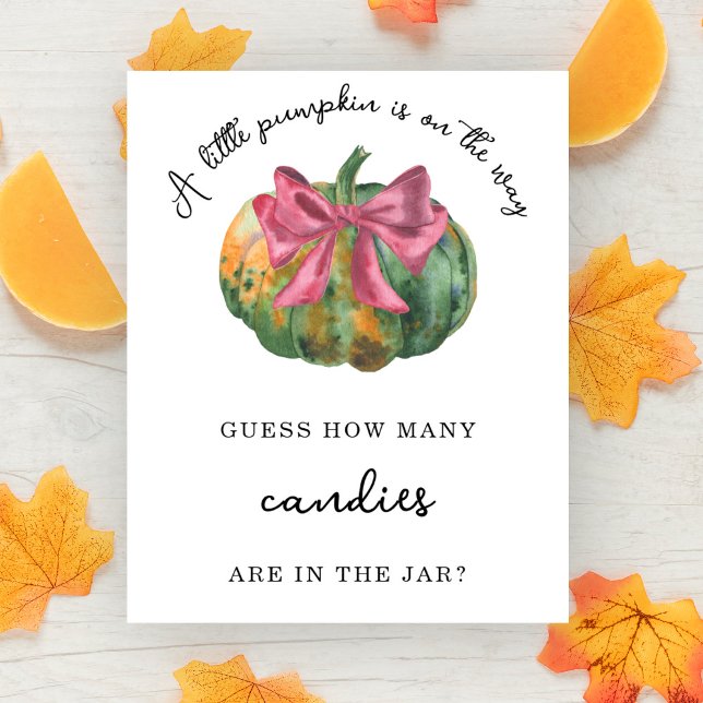 Pumpkin bow - How many candies are in the jar Poster (Creator Uploaded)