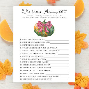 Pumpkin bow - Who knows mommy best