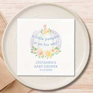 Pumpkin Boy's Baby Shower Napkins