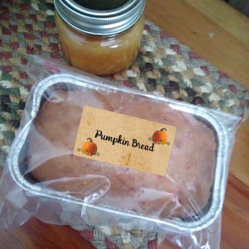 Pumpkin Bread Custom Product Business Label