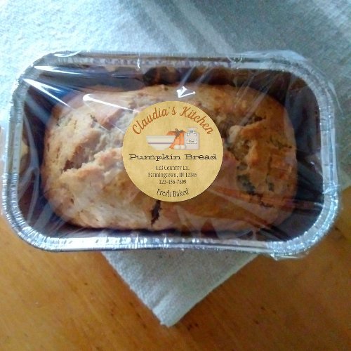 Pumpkin Bread Product Sticker