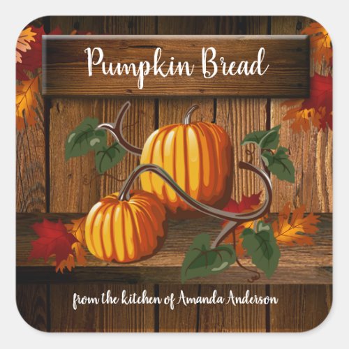 Pumpkin Bread Sq Label