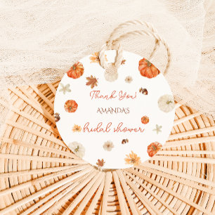 Pumpkin Bridal Shower Boho Floral Favor Tags