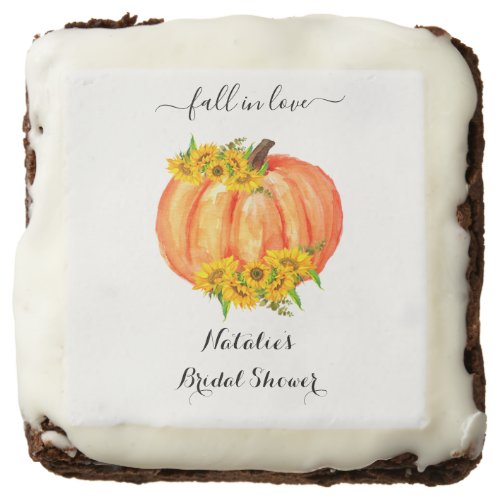 Pumpkin Bridal Shower Fall Sunflower  Brownie