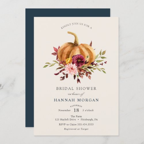 Pumpkin Bridal Shower invitation