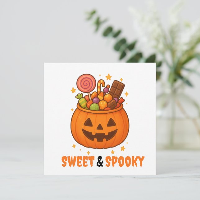 Pumpkin Bucket Full of Sweet - Halloween  (Standing Front)