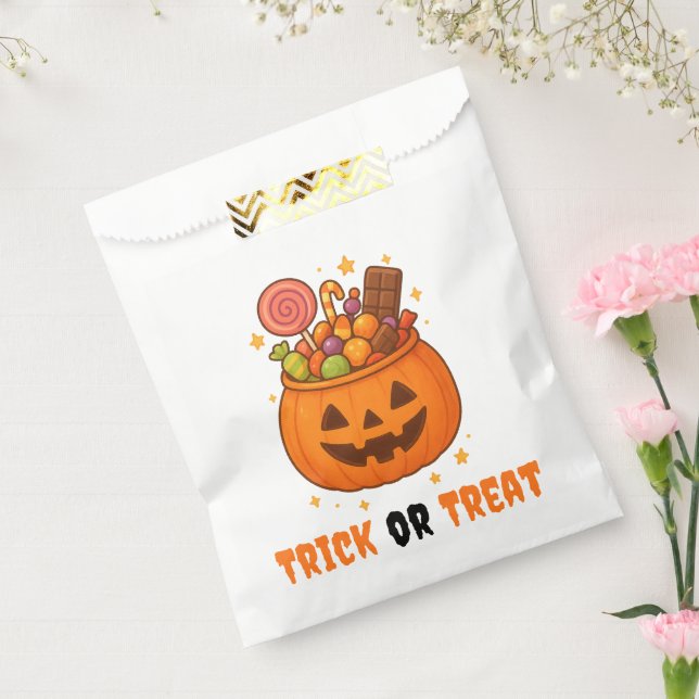 Pumpkin Bucket Full of Sweet - Halloween  Favor Bag (Sealed)
