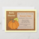 Pumpkin Burlap Baby Shower Invitation