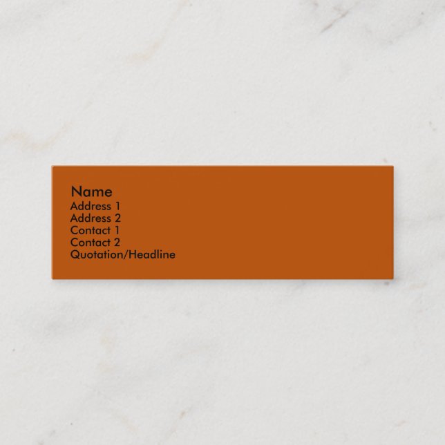 Pumpkin Business Card (Front)