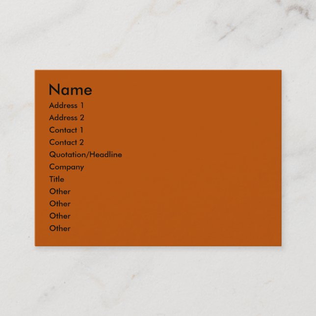 Pumpkin Business Card (Front)