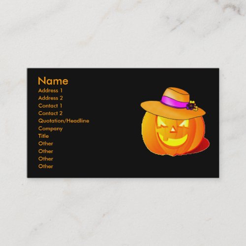 Pumpkin Business Card Template